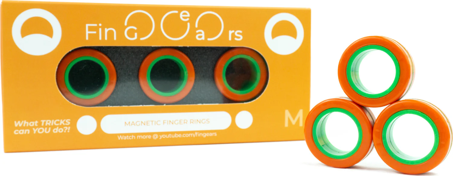 Fingears - MED Orange and Green - Image 2