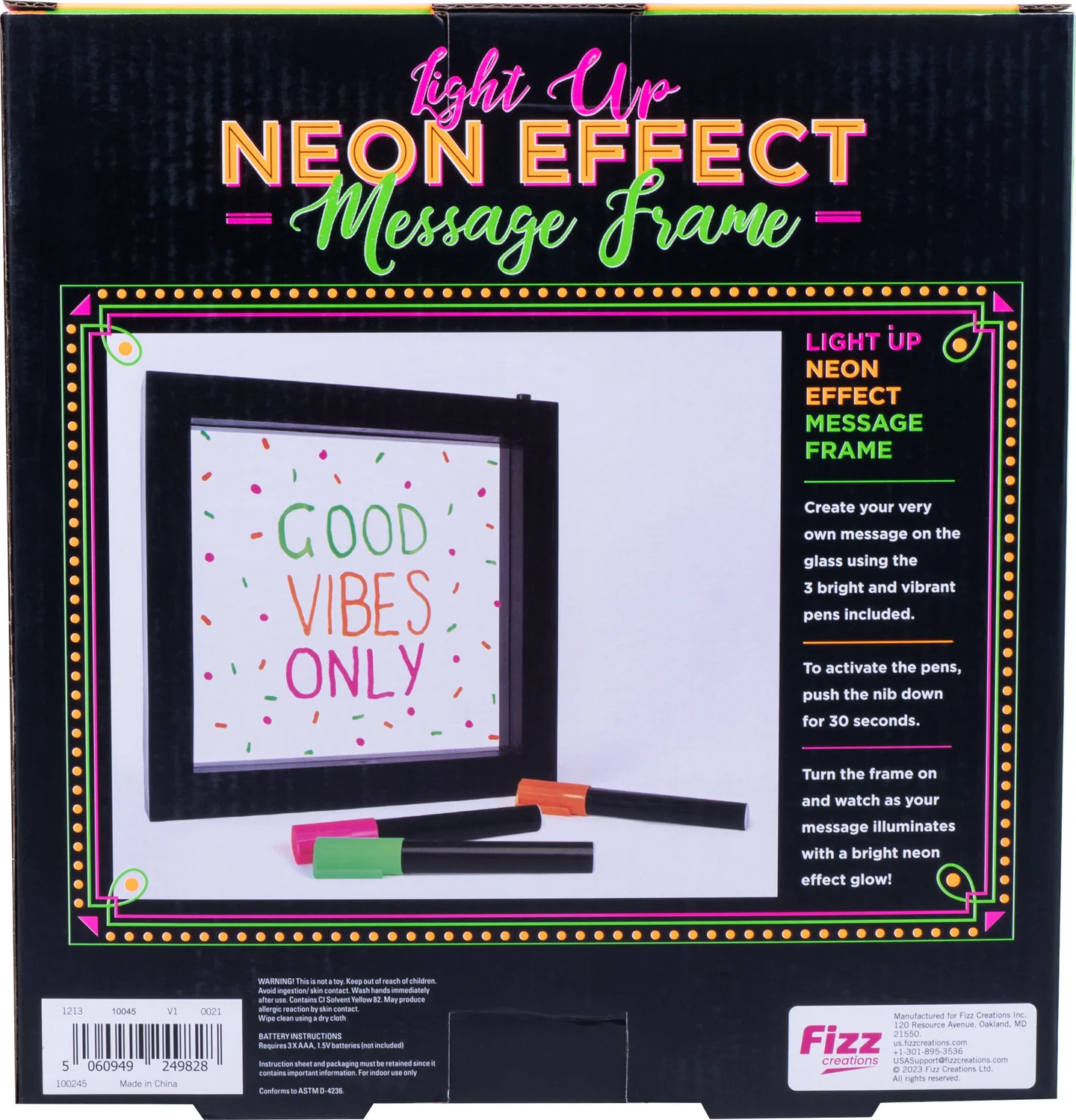 Light Up Neon Effect Message Frame - Image 2