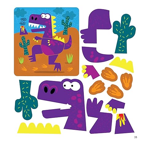 First Fun Sticker Painting Dinosaurs - Image 5