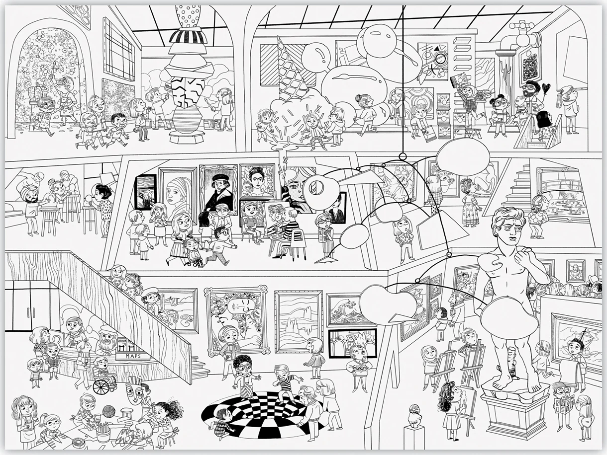 Giant Coloring Poster - Art Museum - Image 2
