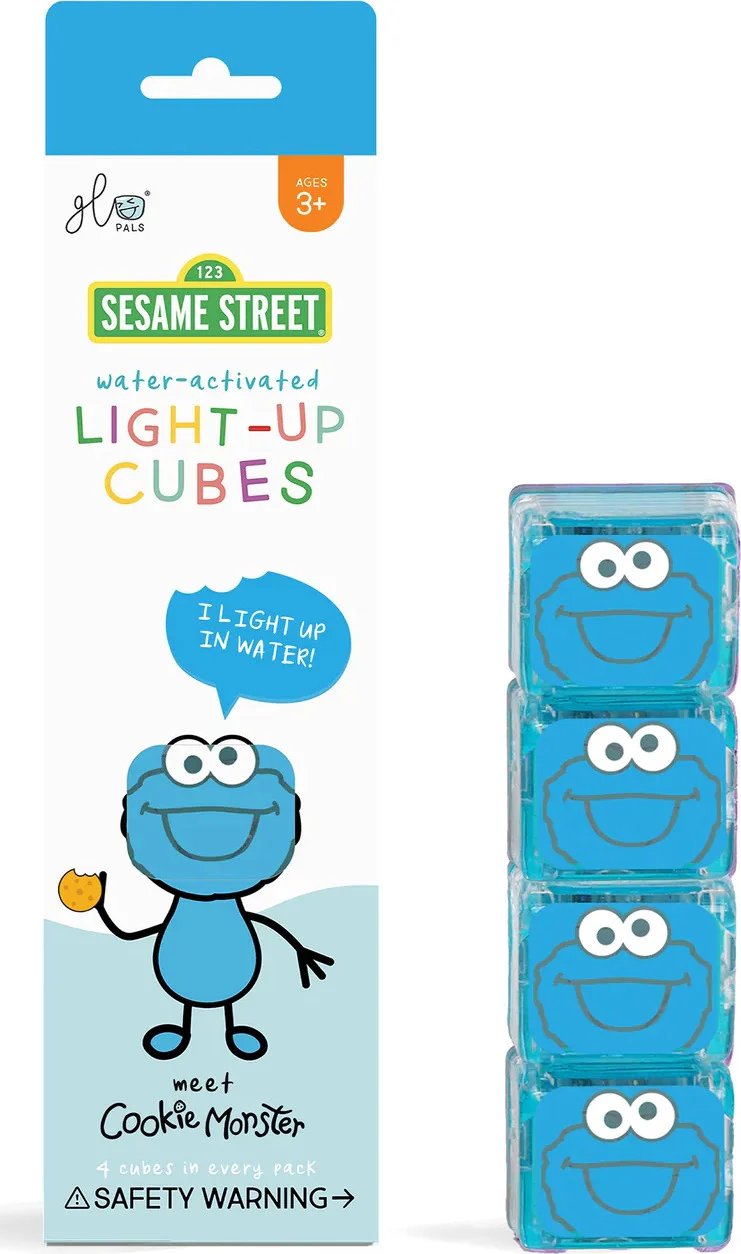 Glo Pals Cookie Monster Sesame Street Light-Up Cubes