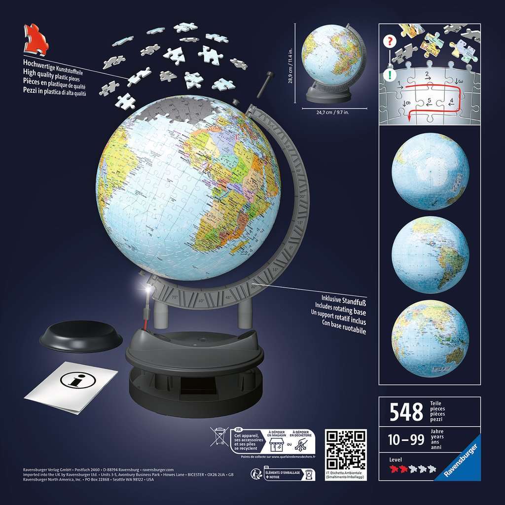 Globe With Light 3D Puzzle - Image 8