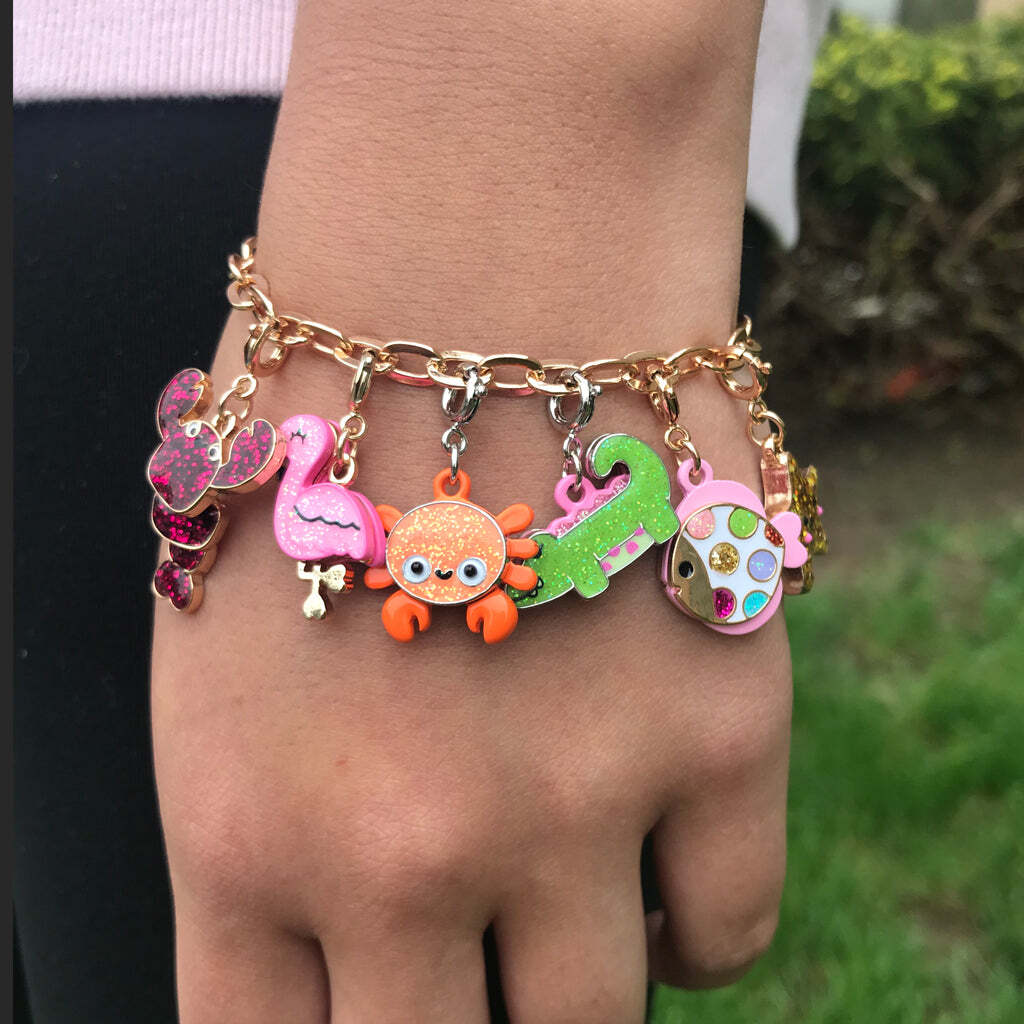 Gold Glitter Tropical Fish Charm - Image 3