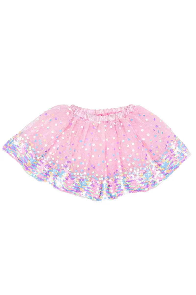 Party Fun Sequin Skirt Pink Neon Size 4/6