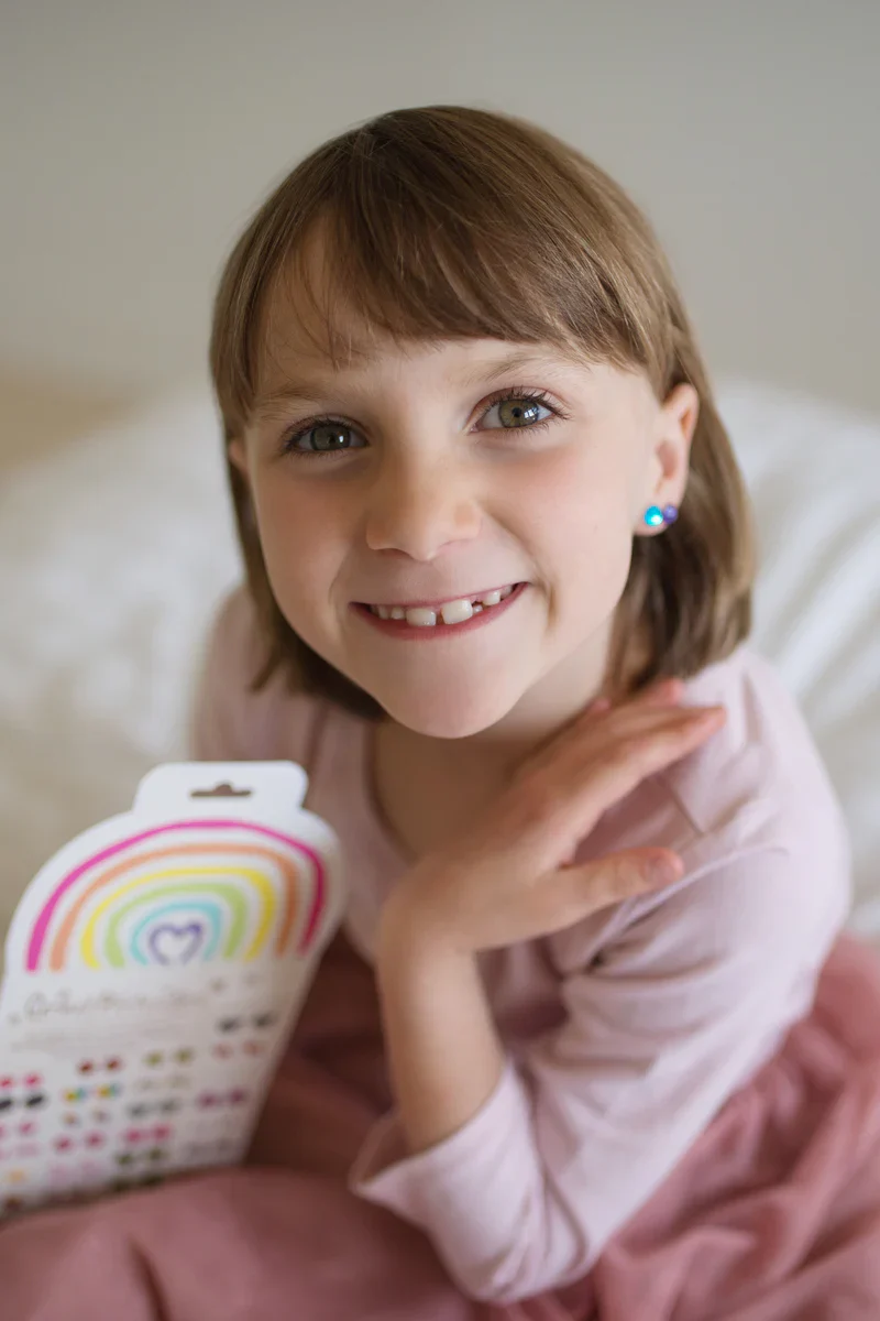 Rainbow Love Sticker Earrings - Image 2