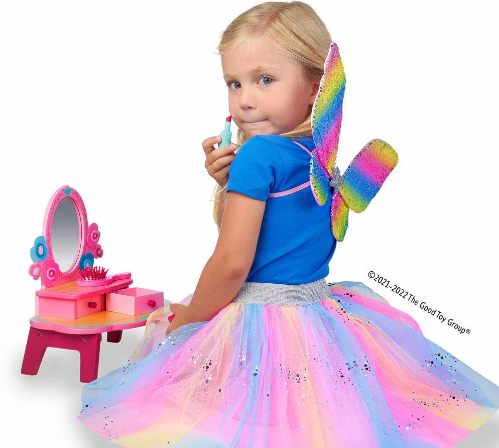 Rainbow Sequins Skirt, Wings and Wand Set - Image 2