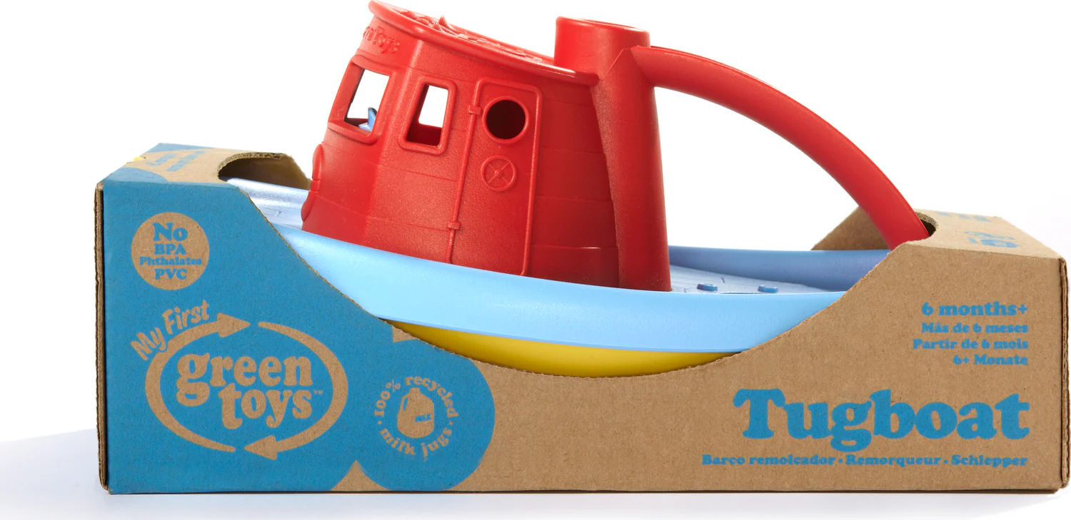 Green Toys Tug Boat Red - Image 8