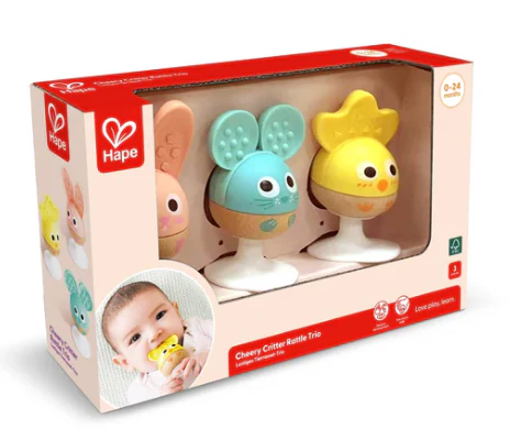 Cheery Critter Rattle Trio