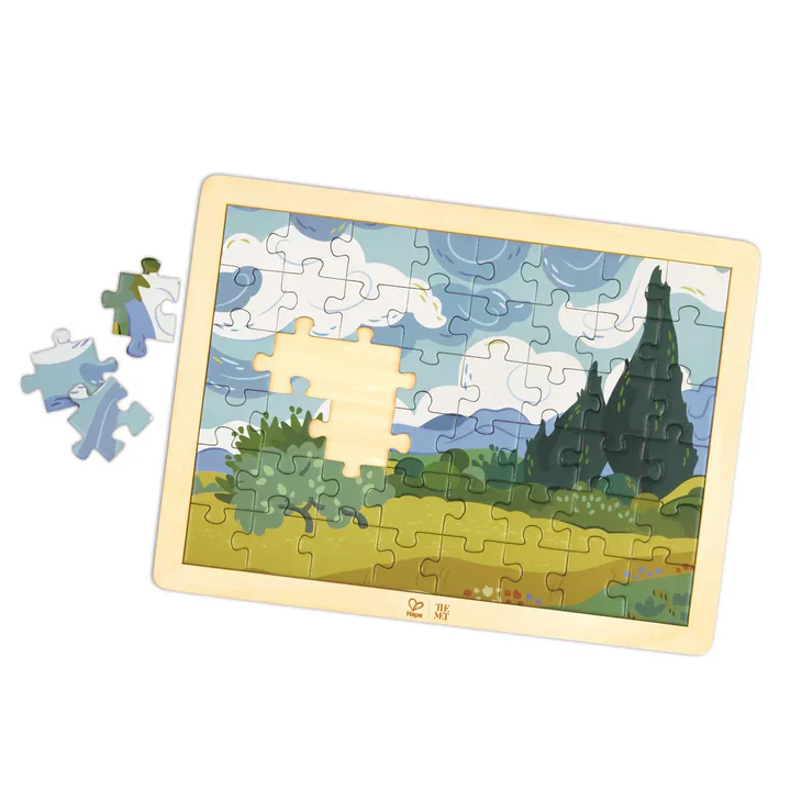 48 pc Van Gogh Cypresses Puzzle The Met Series - Image 2