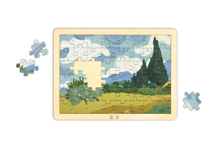 48 pc Van Gogh Cypresses Puzzle The Met Series - Image 4