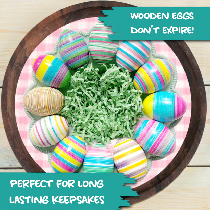 12Pk Wooden Eggs - Image 4