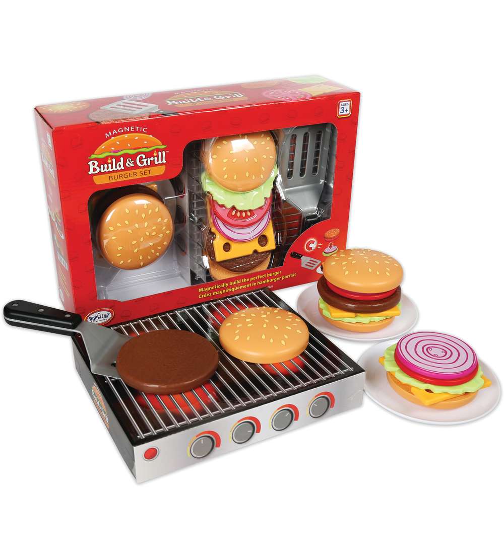 Magnetic Build & Grill Burger Set