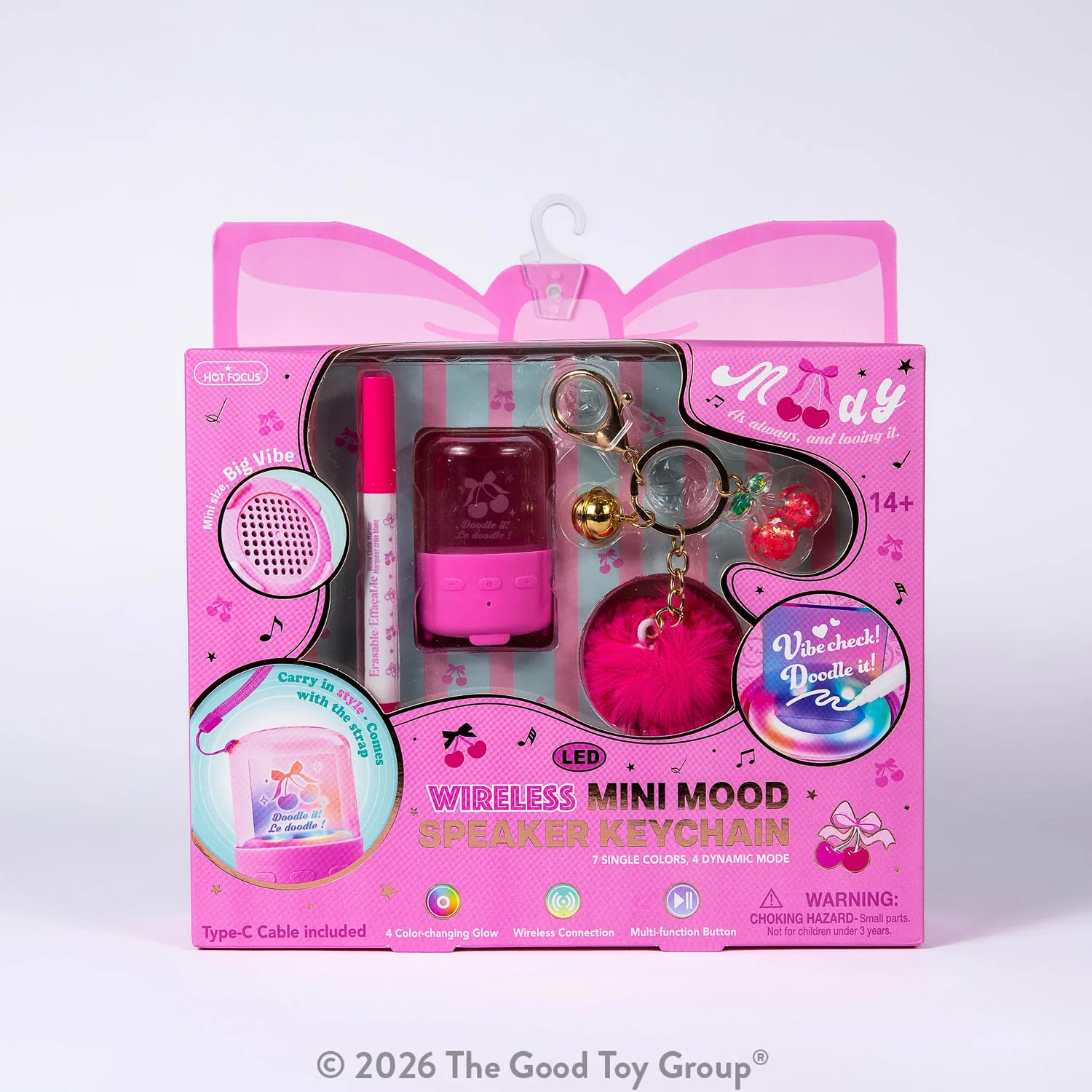 Pink Wireless Mini Mood Speaker Keychain