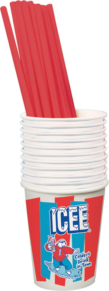 ICEE® 20 Paper Cups and Straws - Image 2