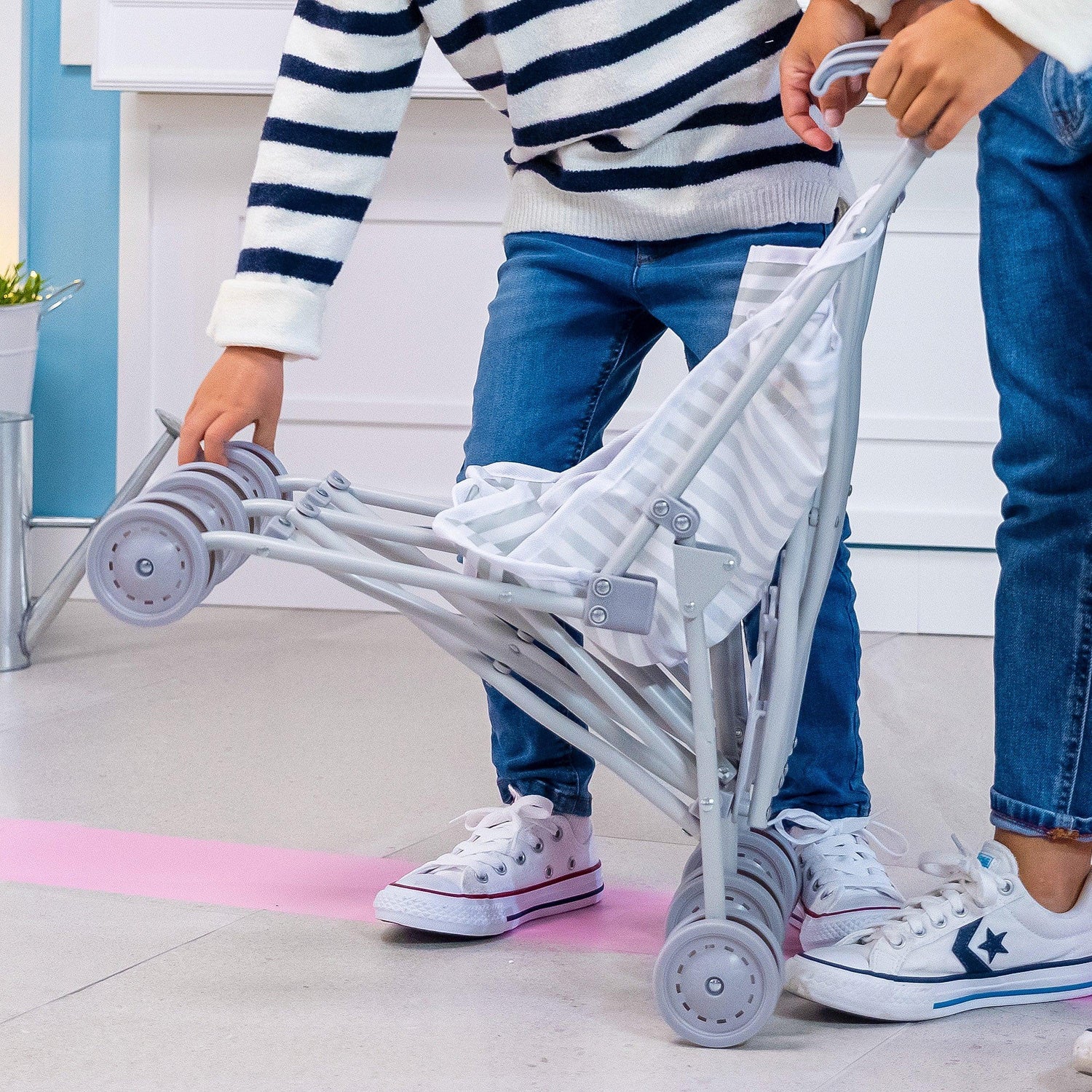 Twin Grey Folding Stroller - Image 7