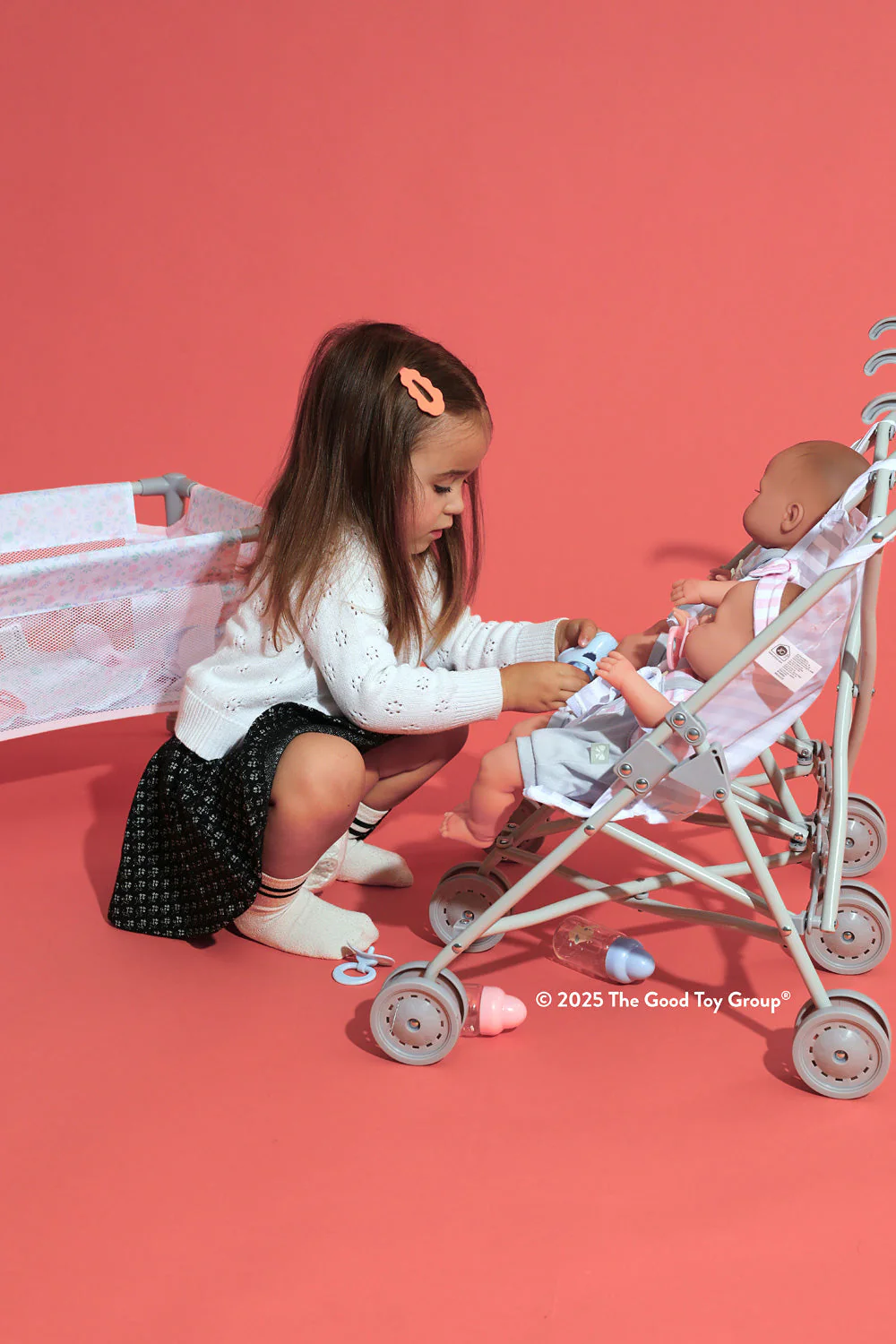 Twin Grey Folding Stroller - Image 9