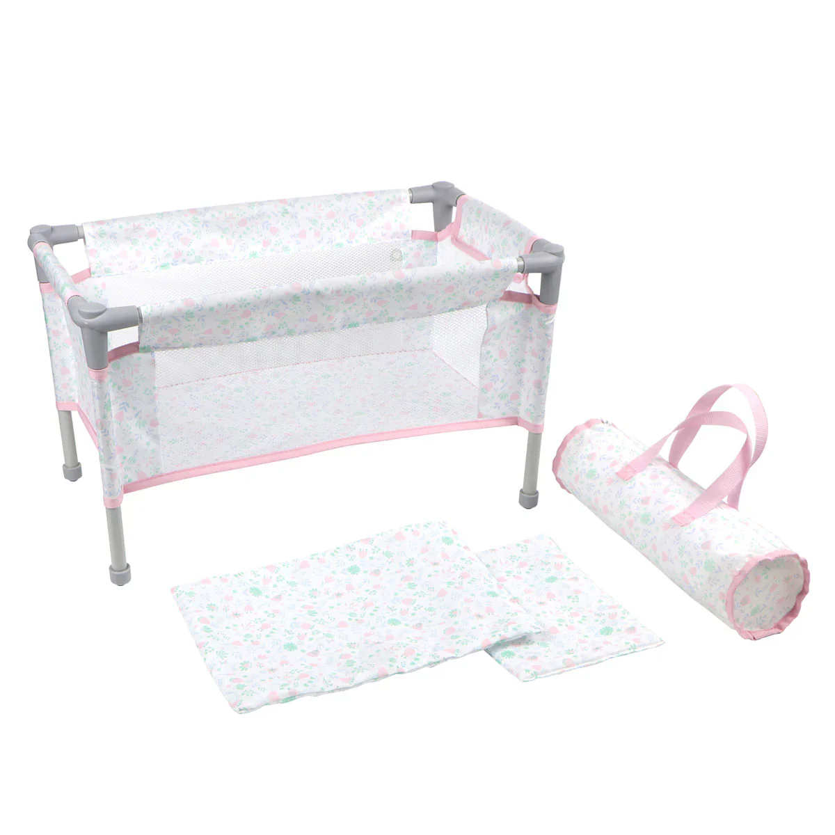 Berenguer Boutique Playtime Folding Doll Crib/Playpen with travel bag