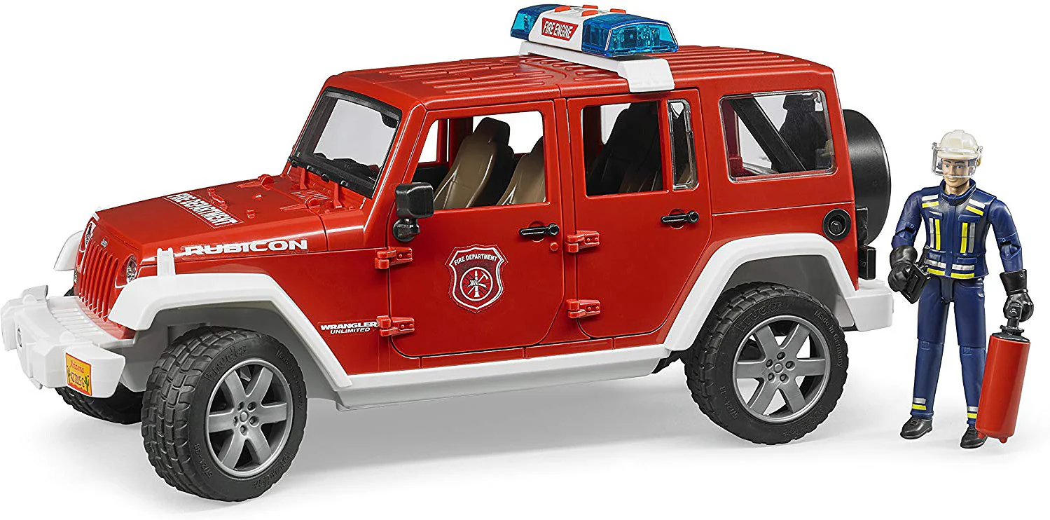 Jeep Rubicon Fire Rescue with Fireman Vehicle - Image 2