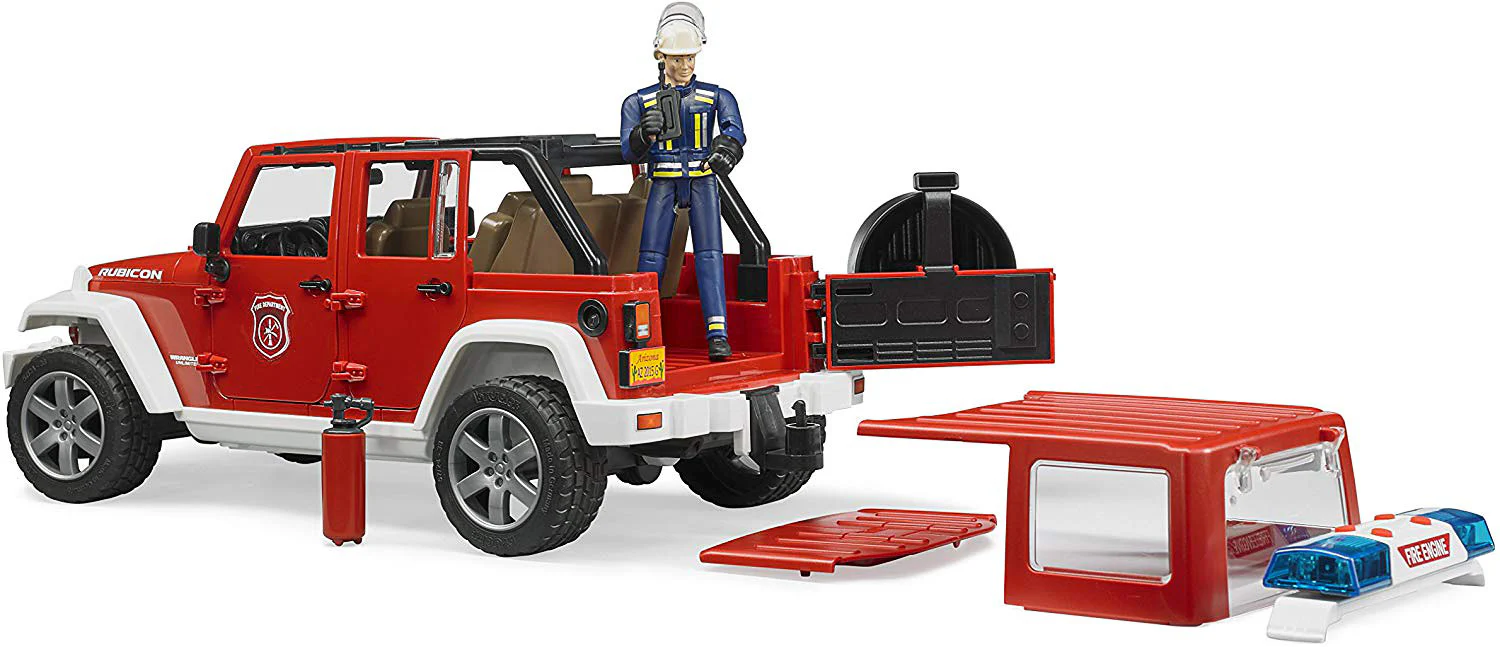 Jeep Rubicon Fire Rescue with Fireman Vehicle - Image 4