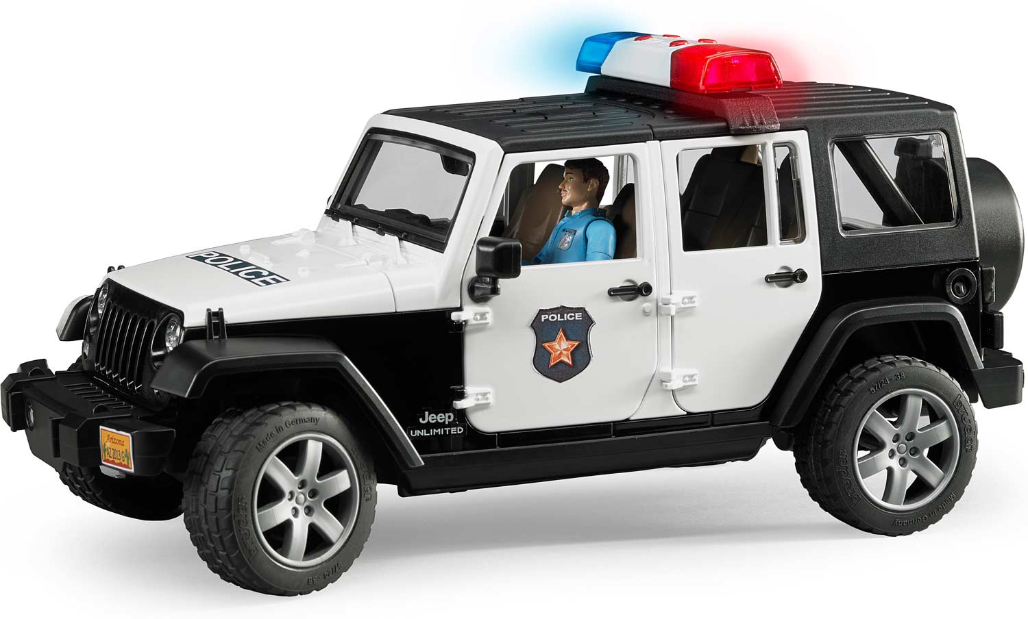 Jeep Wrangler Unlimited Rubicon Police vehicle with policeman and accessories - Image 3