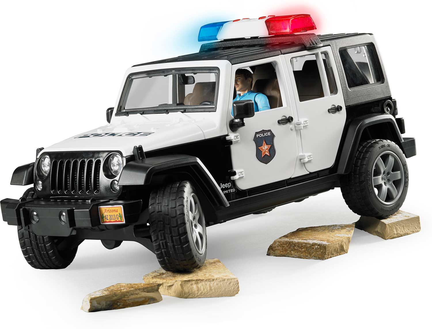 Jeep Wrangler Unlimited Rubicon Police vehicle with policeman and accessories - Image 4