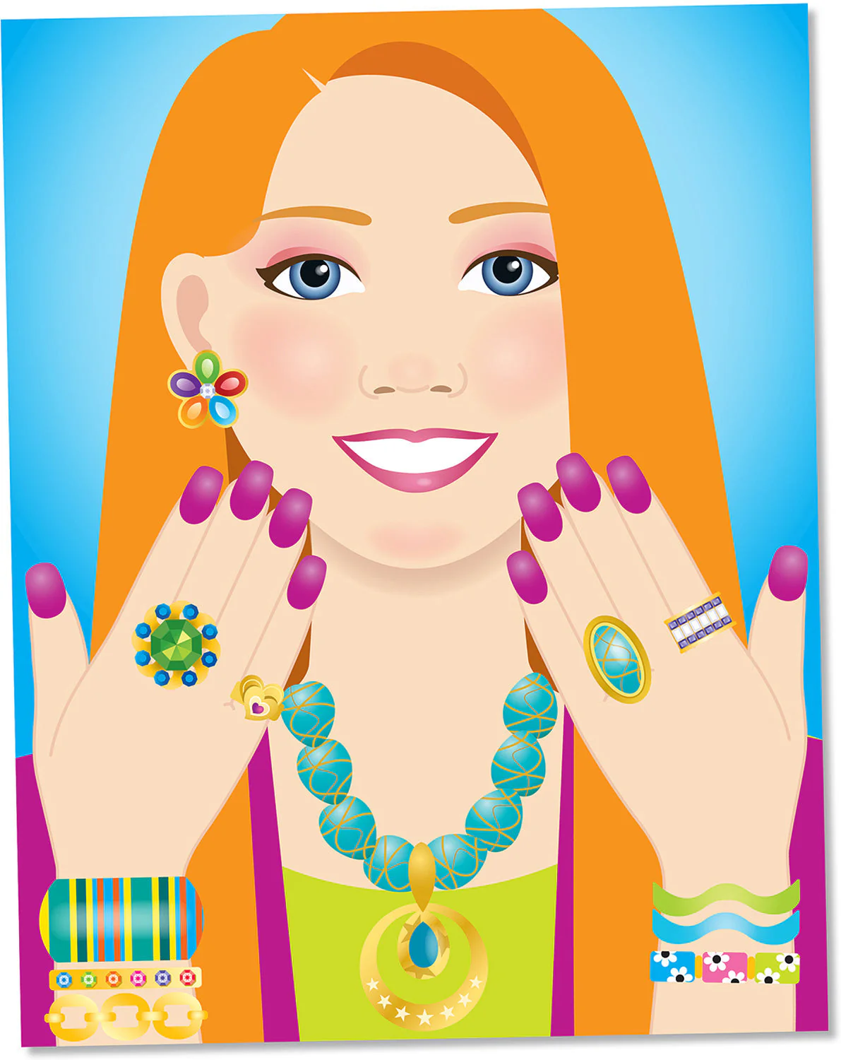 Jewelry and Nails Glitter Collection Sticker Pad - Image 3
