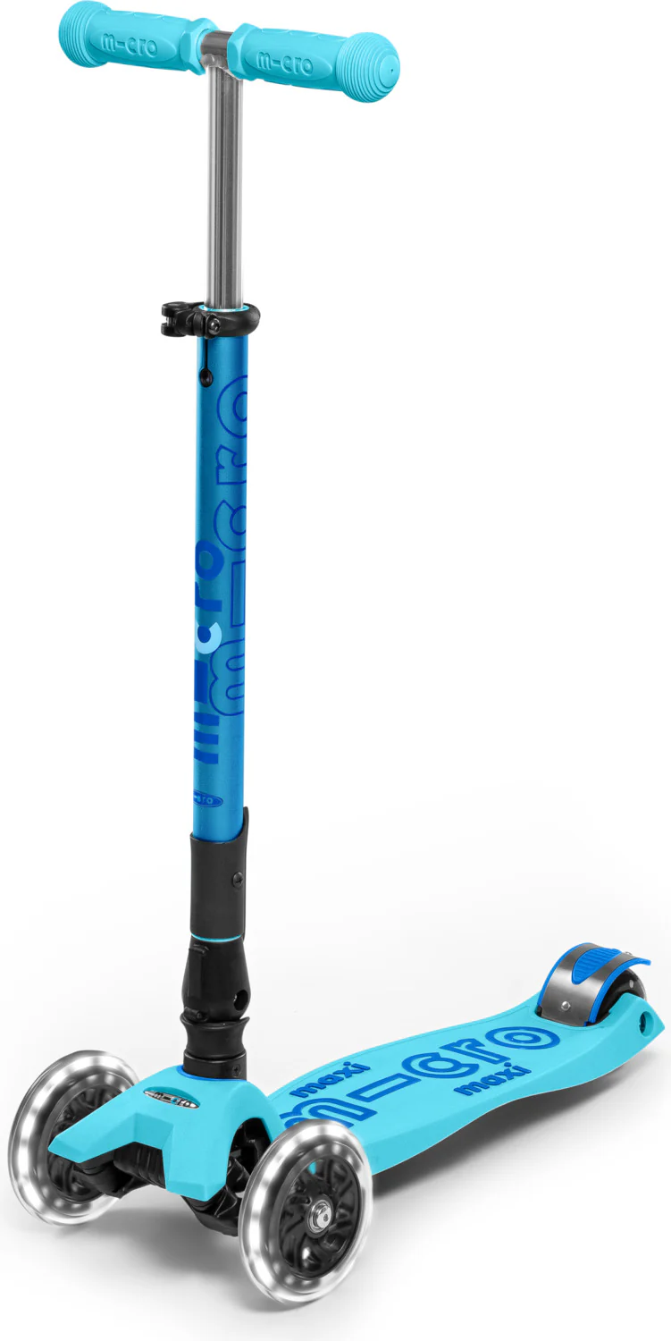 Maxi Deluxe LED Foldable Bright Blue Scooter