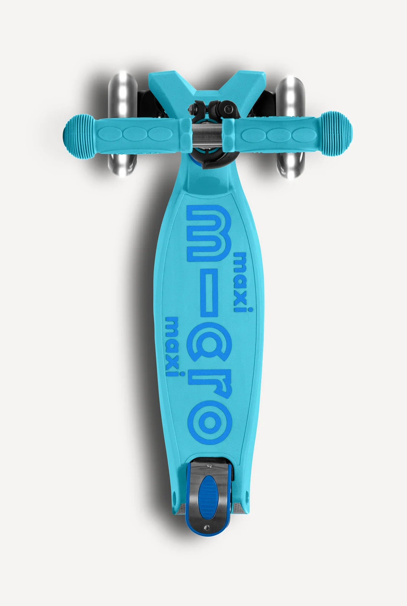 Maxi Deluxe LED Foldable Bright Blue Scooter - Image 4