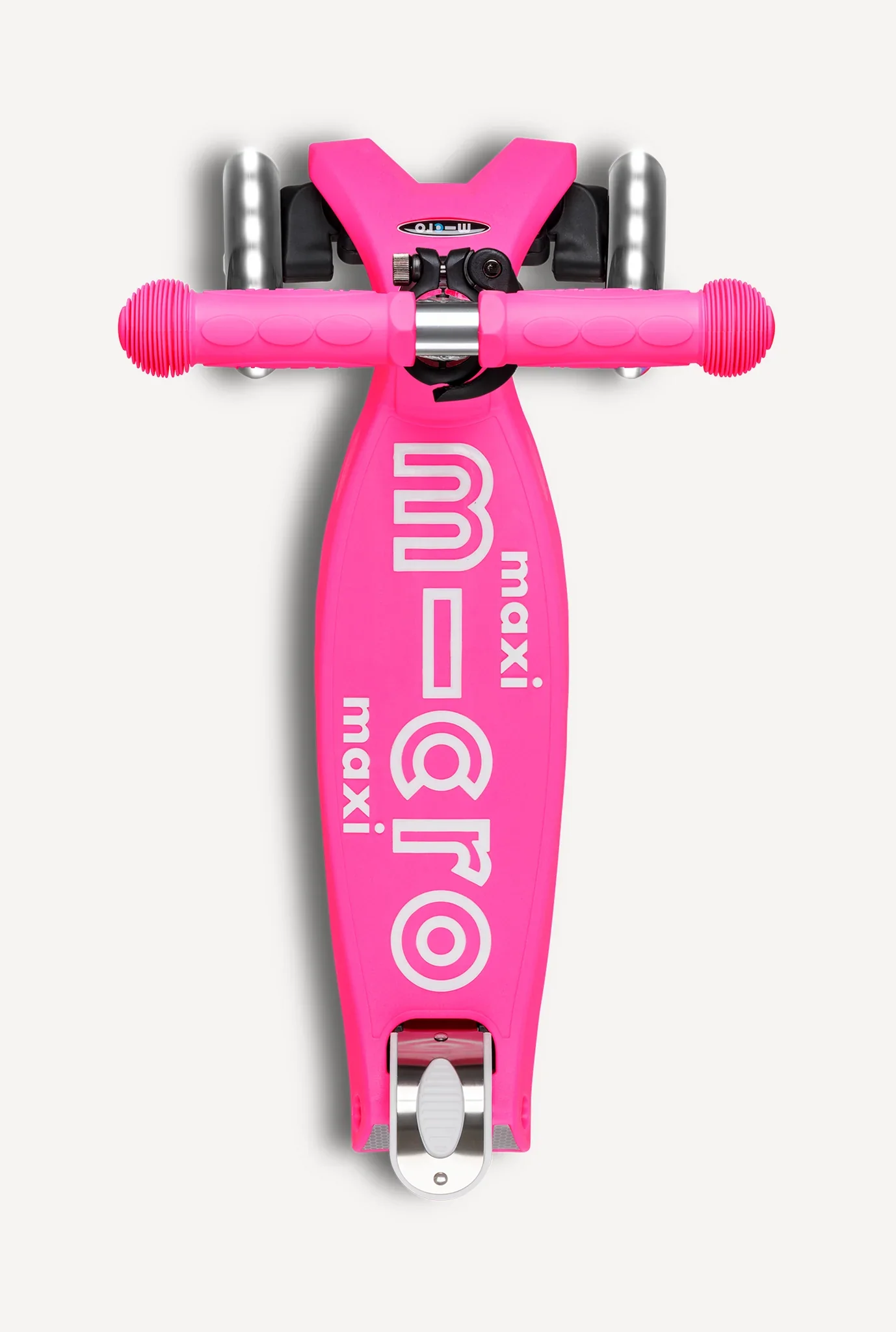 Maxi Deluxe LED Foldable Shocking Pink Scooter - Image 3