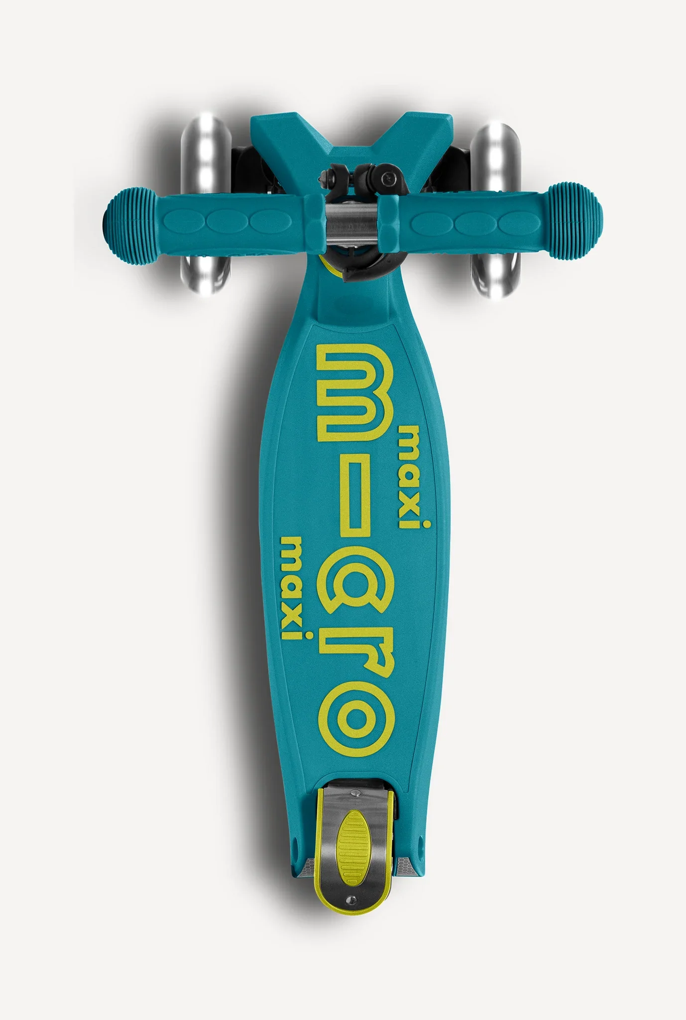 Maxi Deluxe LED Foldable Petrol Green Scooter - Image 3