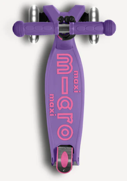 Maxi Deluxe LED Foldable Purple Scooter - Image 3