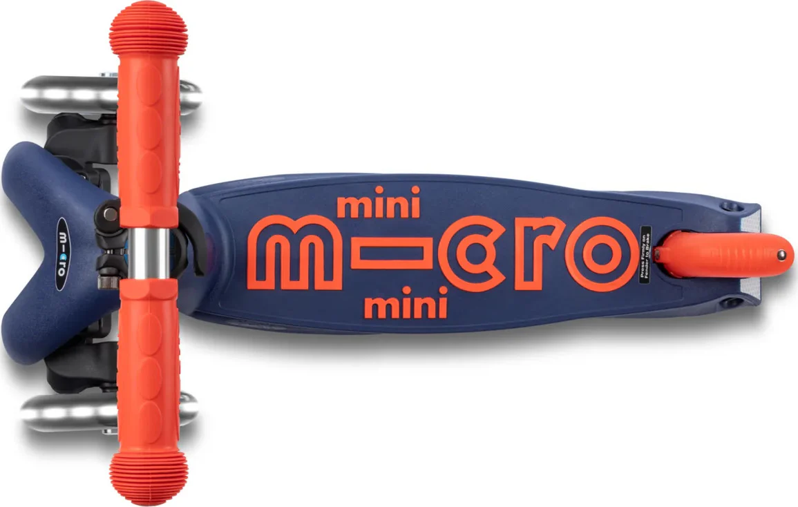 Mini Deluxe LED Foldable Navy Blue Scooter - Image 3