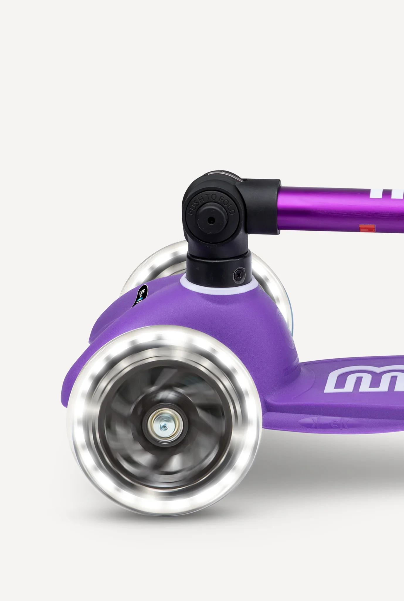 Mini Deluxe LED Foldable Purple Scooter - Image 2
