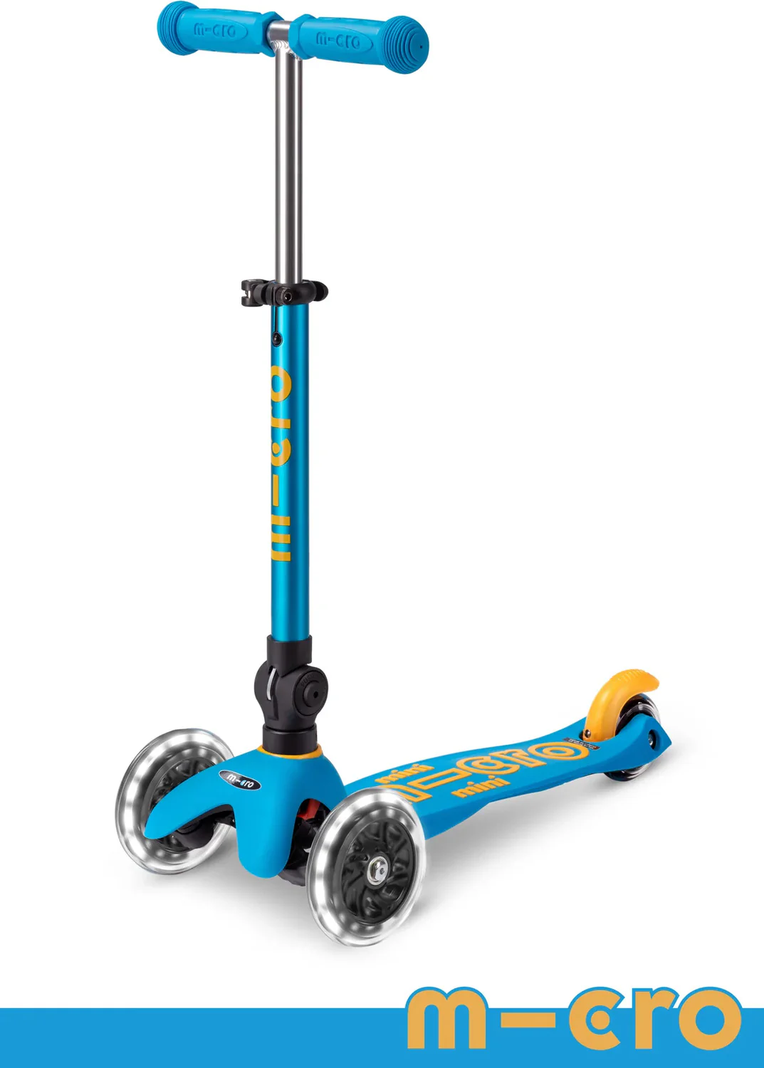 Mini Deluxe LED Foldable Ocean Blue Scooter