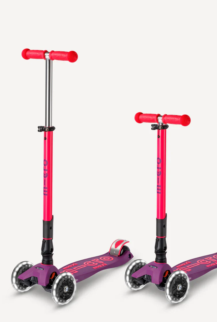 Maxi Deluxe Ultra Pink Neon Foldable Scooter - Image 3