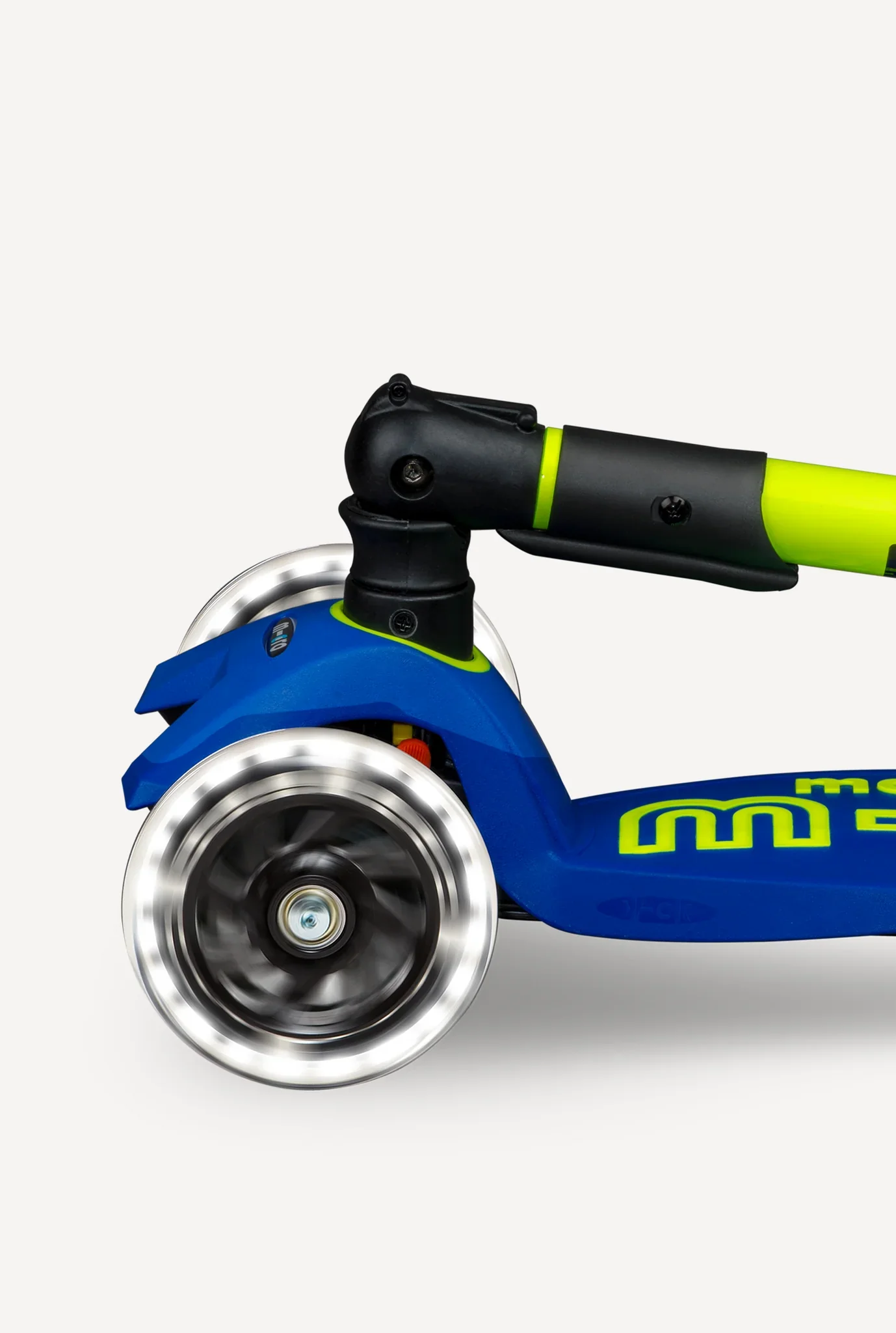 Maxi Deluxe LED Foldable Canary Yellow & Blue Scooter - Image 2