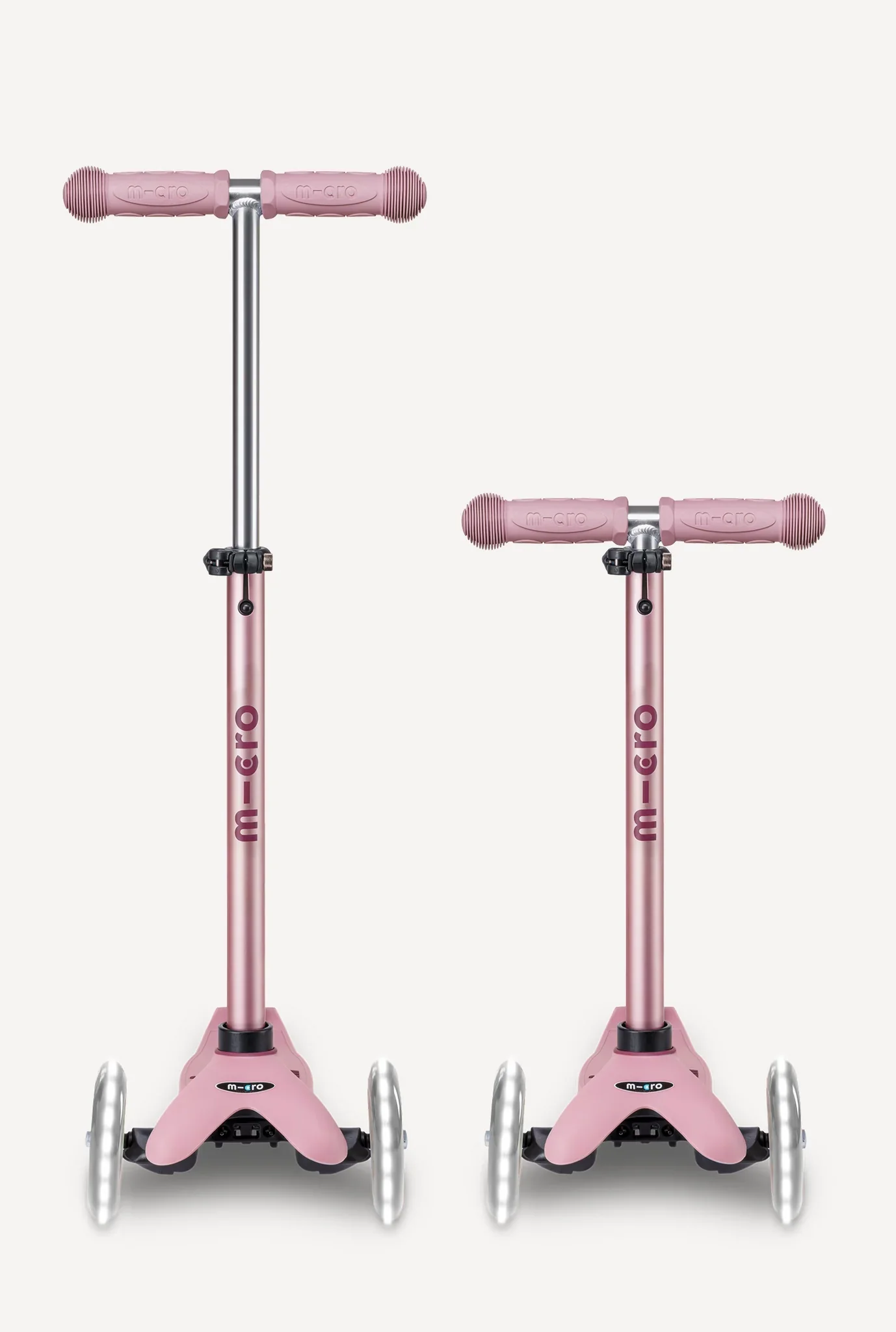 Mini Deluxe LED Dusty Rose Rock & Go Scooter - Image 3