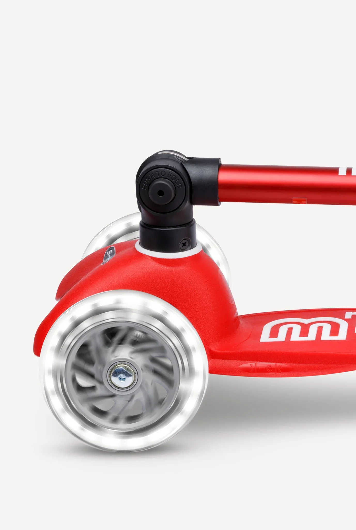 Mini Deluxe LED Foldable Red Scooter - Image 2