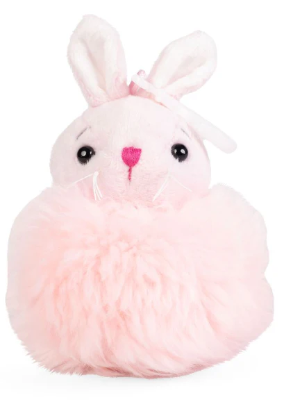 Pompom Bunny Stuffed Keyring