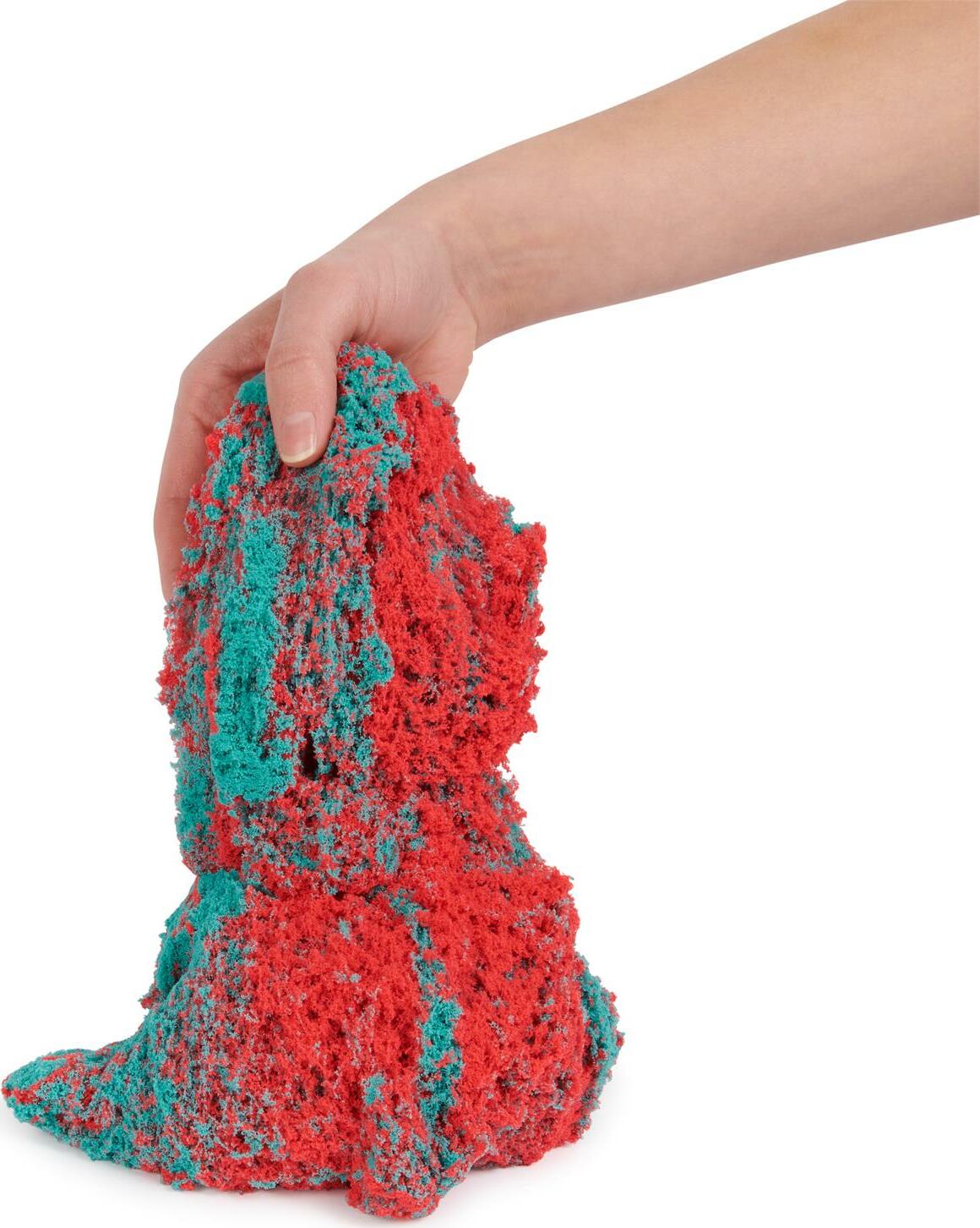 Kinetic Sand Mold N' Flow - 1.5Lbs Red and Teal Play Sand - Image 2