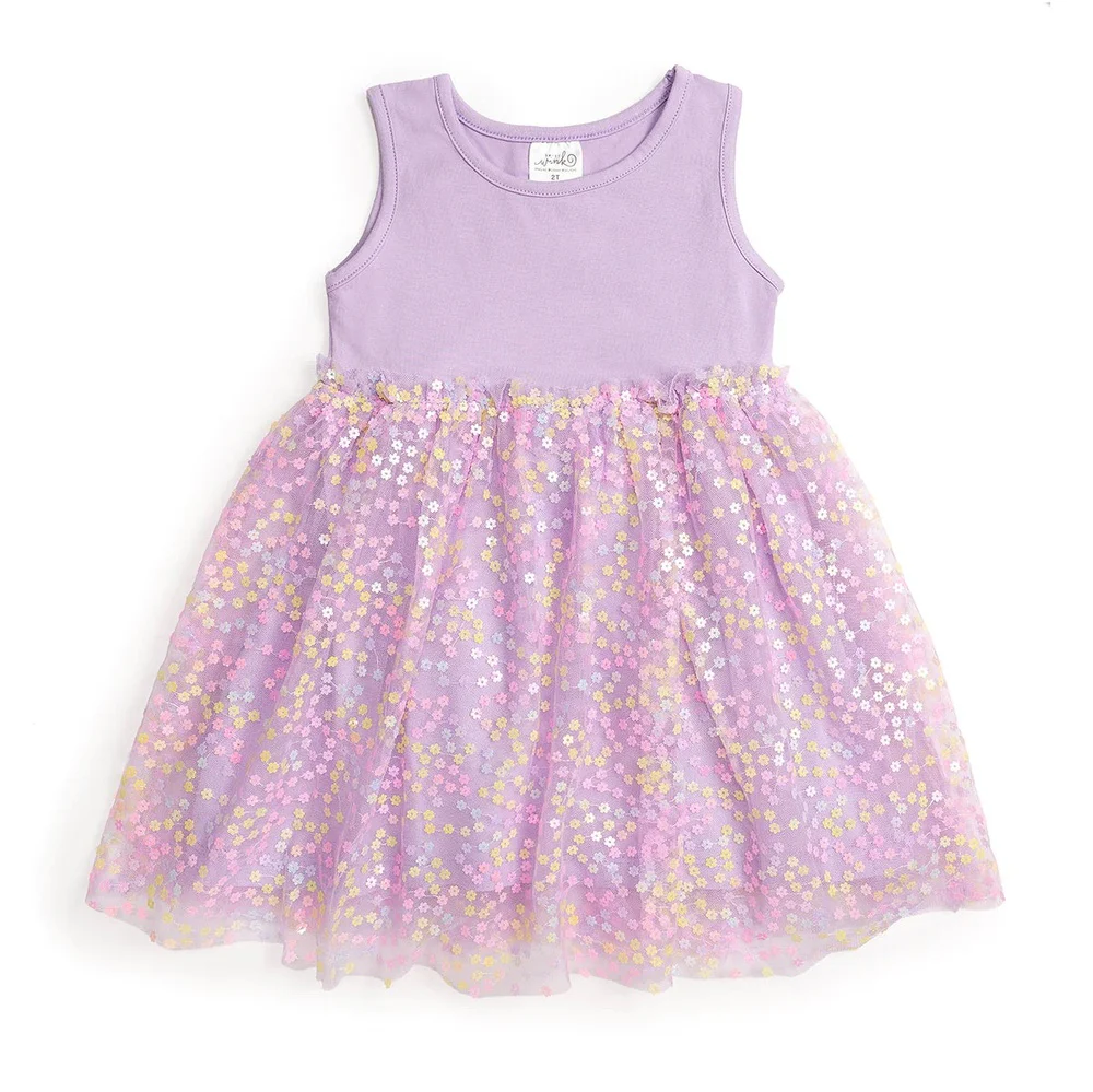Lavender Confetti Flower Dress Size 3T