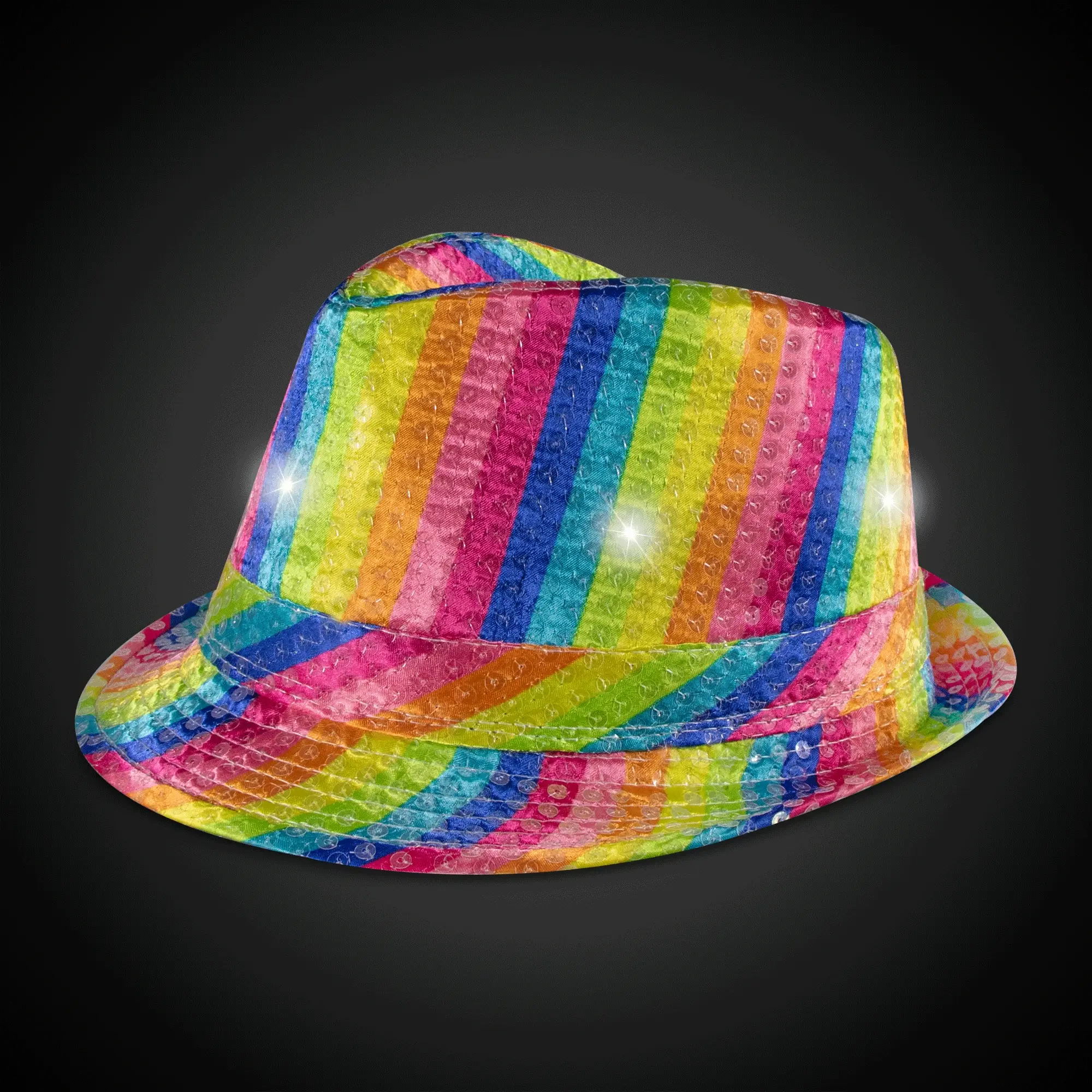 LED Rainbow Sequin Fedora - Image 3