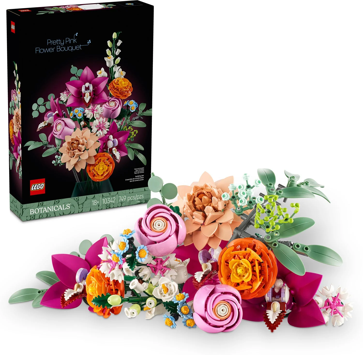 LEGO® Botanicals Pretty Pink Flower Bouquet - Image 6