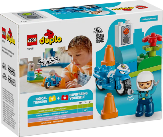 LEGO® DUPLO® Town Blue Police Motorcycle - Image 2