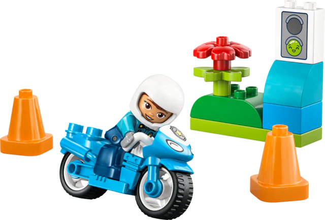 LEGO® DUPLO® Town Blue Police Motorcycle - Image 3