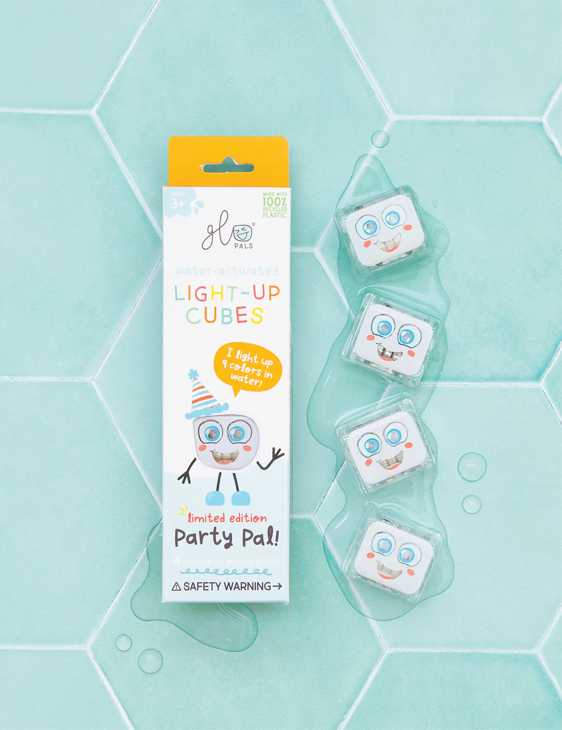 Glo Pals Light-Up Cubes Limited Edition Party Pal! - 4 Pack - Image 4