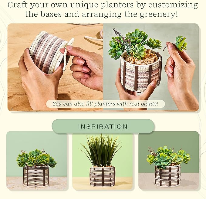 FlowCraft Cord Wrapped Planter - Image 4
