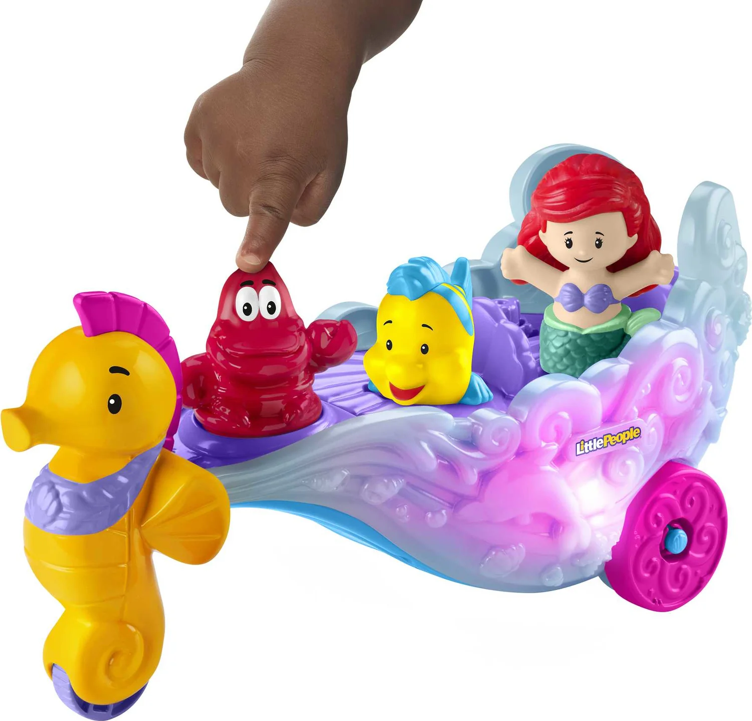 Little People® Disney Ariel Light-Up Sea Carriage - Image 3