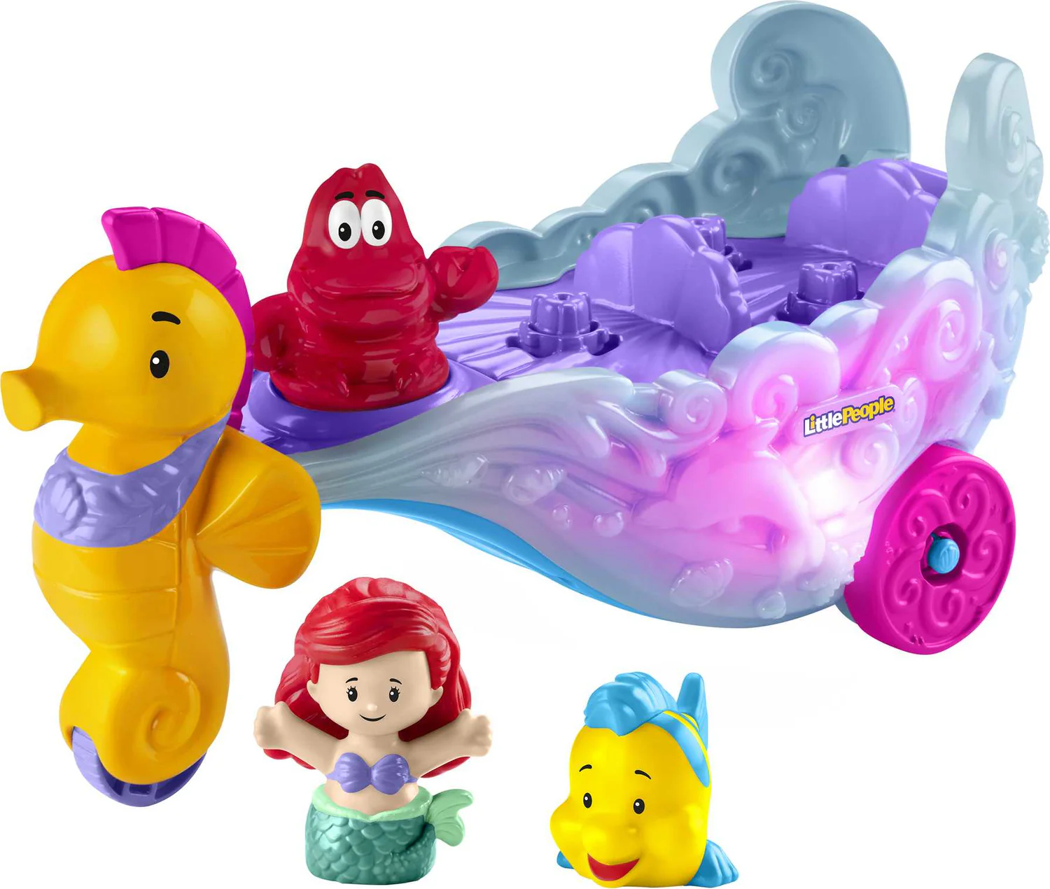 Little People® Disney Ariel Light-Up Sea Carriage - Image 4