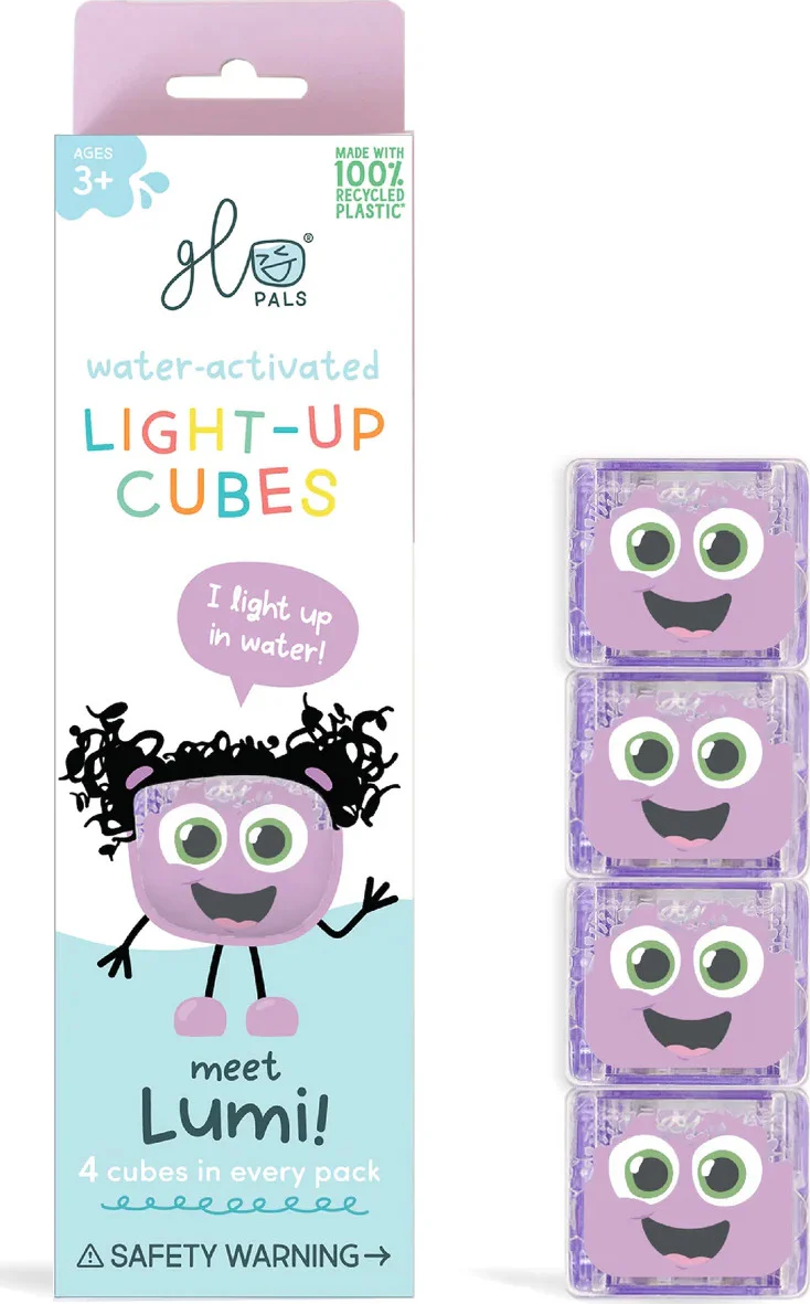 Lumi Glo Pals 4 Purple Light-Up Cubes - Image 2